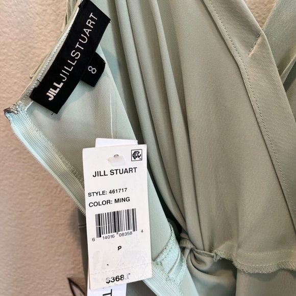 (NWD) JILL JILL STUART Women's Satin Twist/Slit Front Cocktail Dress, Mint - Picture 14 of 16